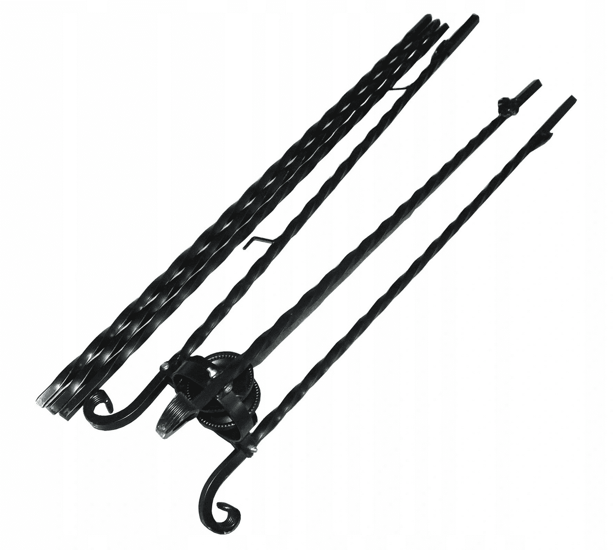 Grill, handgjord elegant svänggrill av hög kvalitet, eldstad 60 cm, ihopfällbar trebensstativ 190 cm - 3
