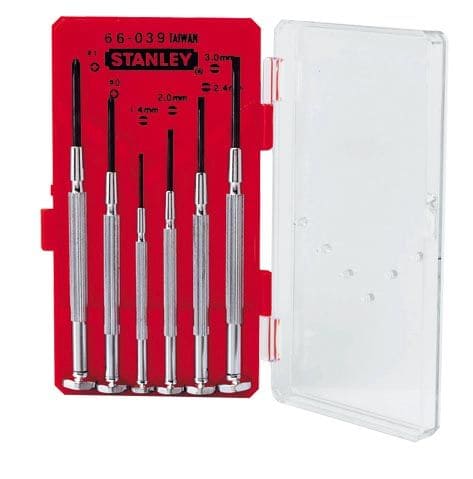 Precisionsskruvmejslar, sats med 6 st. precisionsverktyg, STANLEY