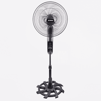 Golvfläkt 40 cm 16, 80W 115-135 cm teleskop, fjärr, tyst och stabil, 3 hastigheter, Powermat