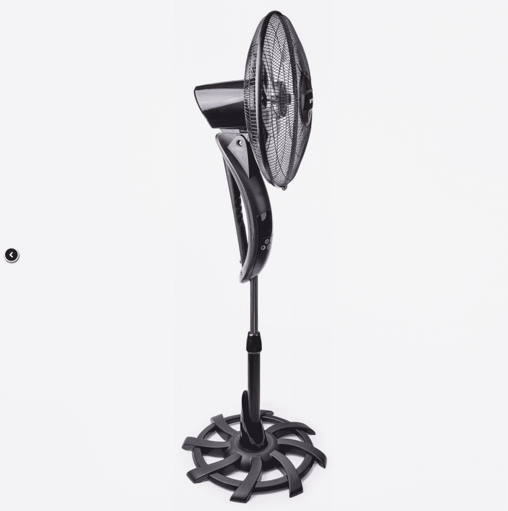 Golvfläkt 40 cm 16, 80W 115-135 cm teleskop, fjärr, tyst och stabil, 3 hastigheter, Powermat - 3