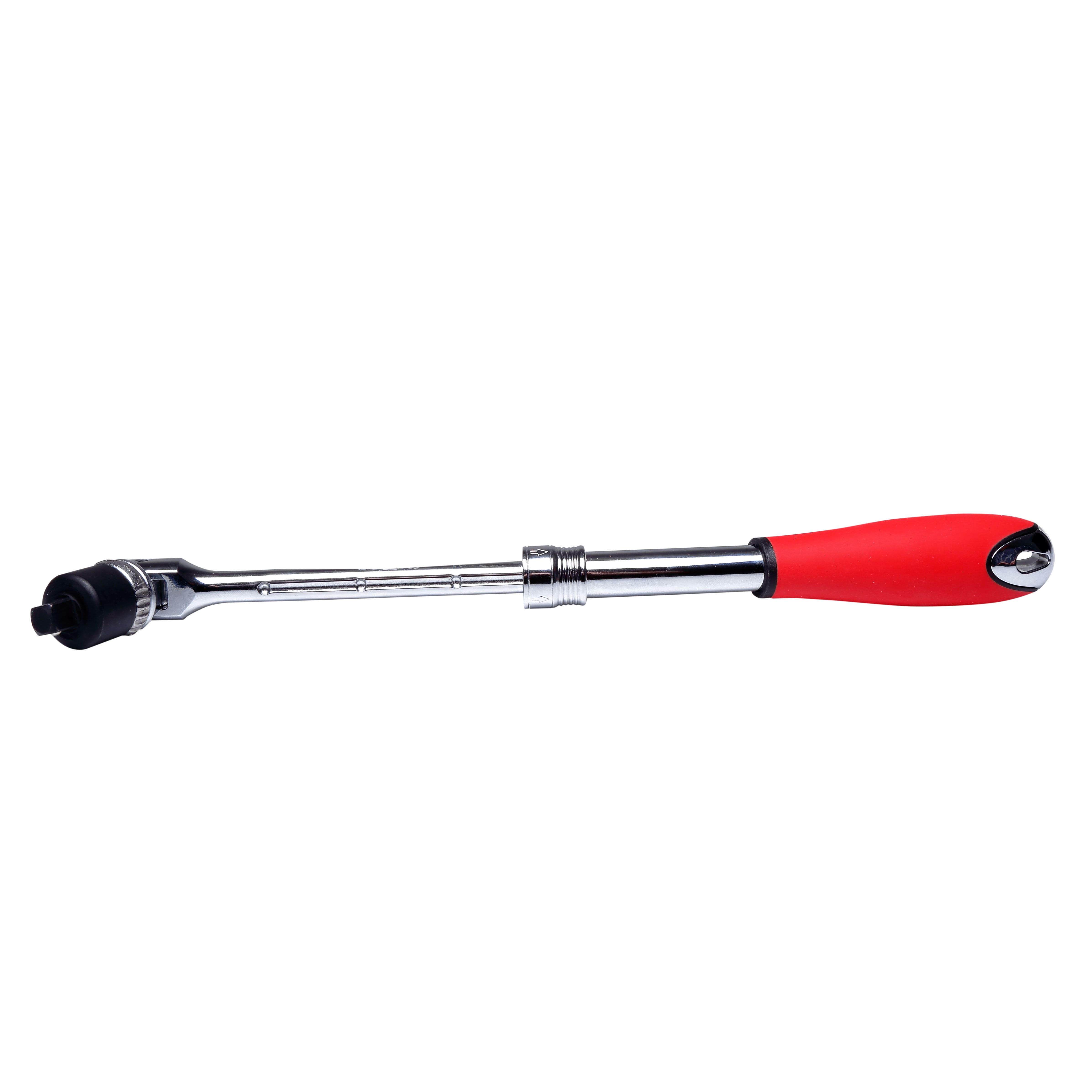 PROLINE TOOLS Spärrskaft med LED, teleskop 1/2, utdragbart l=368-508 mm, 36 kugg, Proline