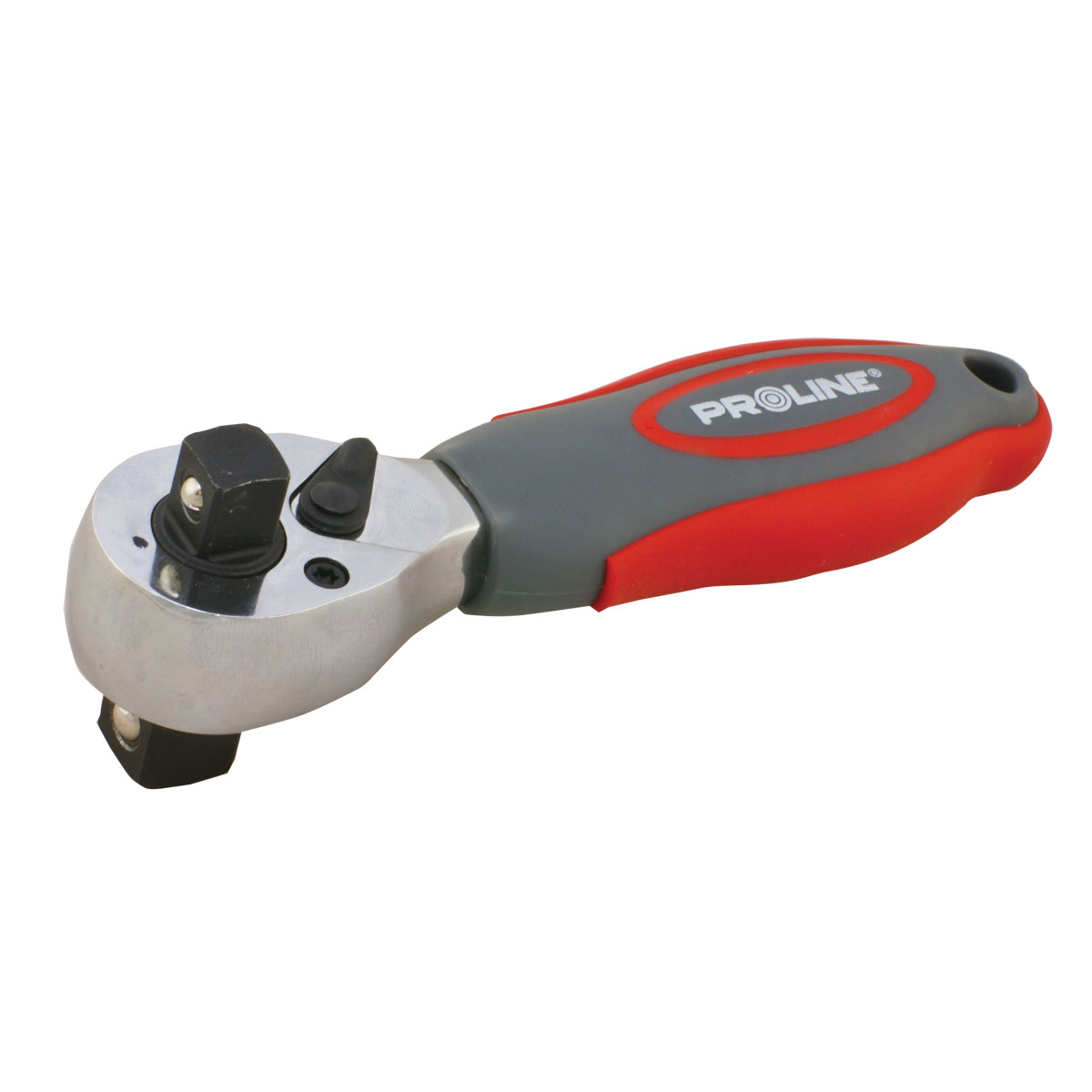 PROLINE TOOLS Spärrskaft kort, dubbelsidig 1/2 och 3/8, l=135 mm, omkopplare, Proline