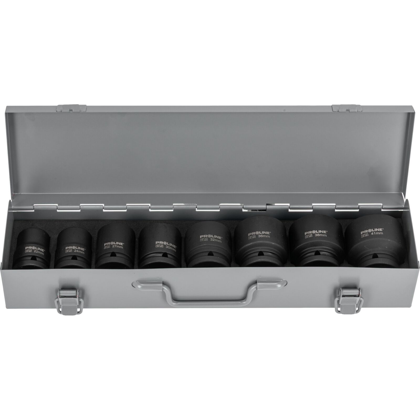 PROLINE TOOLS Krafthylssats 8st. (slaghylsor) 3/422-41 mm, CRV-MO, Proline - 4