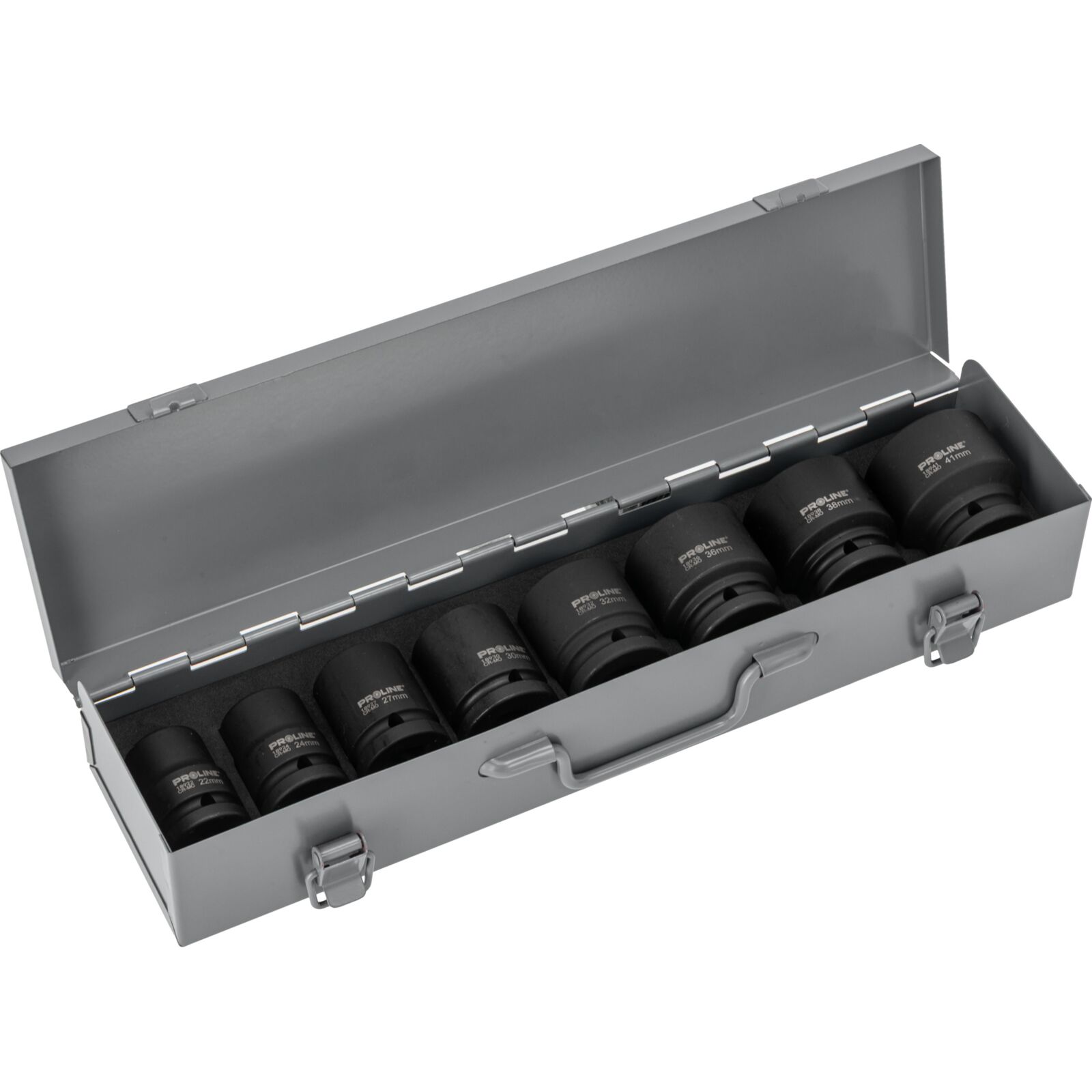 PROLINE TOOLS Krafthylssats 8st. (slaghylsor) 3/422-41 mm, CRV-MO, Proline - 3