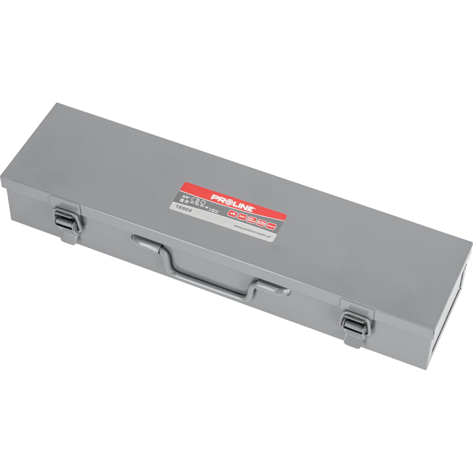 PROLINE TOOLS Krafthylssats 8st. 9 cm långa (slaghylsor) 3/422-41 mm i metallåda CRV-MO, Proline - 5