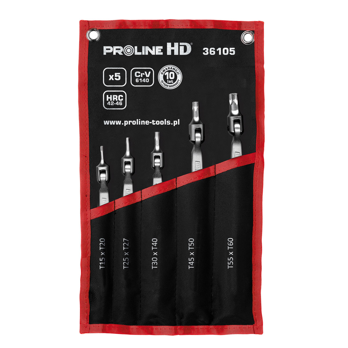 PROLINE TOOLS HD Lednyckelsats TORX Rostfri, Avancerad Ergonomi, ProTools