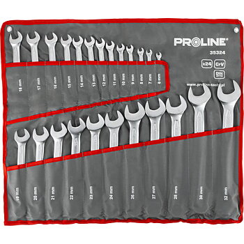 PROLINE TOOLS Kombinationsnyckelsats 24 Delar, 6-32 mm, DIN 3113, Proline