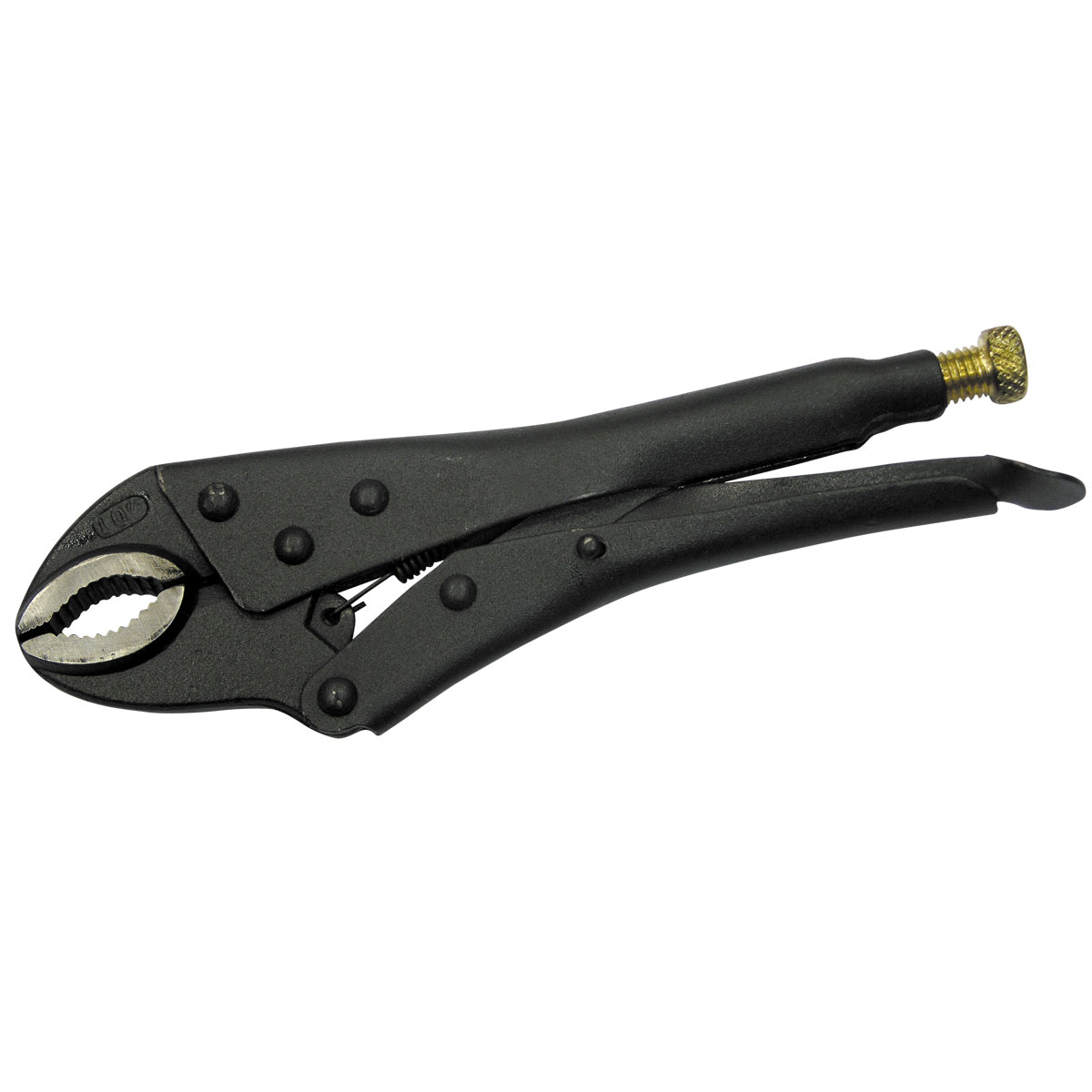 PROLINE TOOLS Låstång 250 mm, Rundkäftar, Svart, Nickelförzinkad Justeringsskruv, Proline