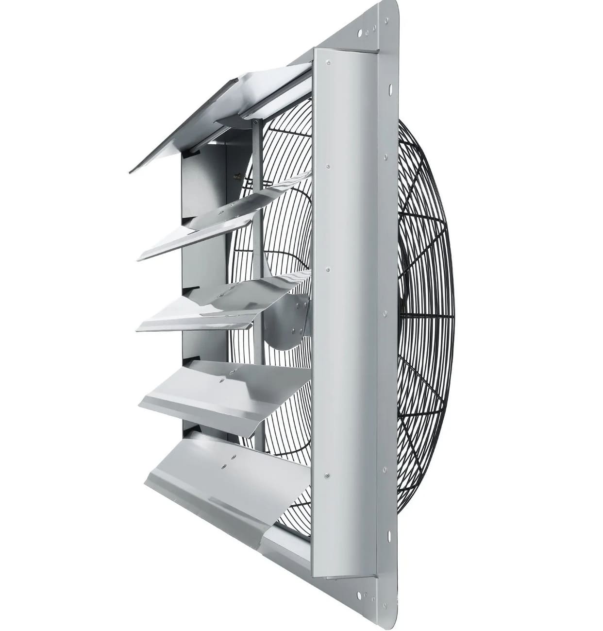 Övriga4 Industriell Väggfläkt Utsugsfläkt 610mm Aluminium 4800m³/h 1400 Varv 115W EF-24-AC2, Vevor - 3