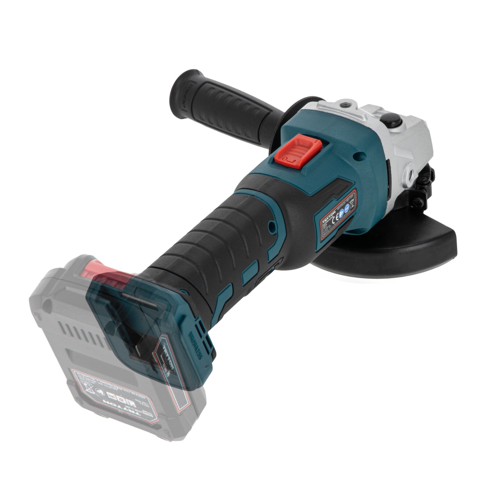 Vinkelslip, batteridriven 125 mm 20V (utan batteri), Tryton - 3
