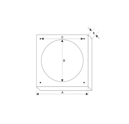 Harmann Ventilatoren Gravitationsjalusi Ventilation ABS-Plast 501x501mm Ø450mm UV-Beständig GSP 450, Harmann - 4