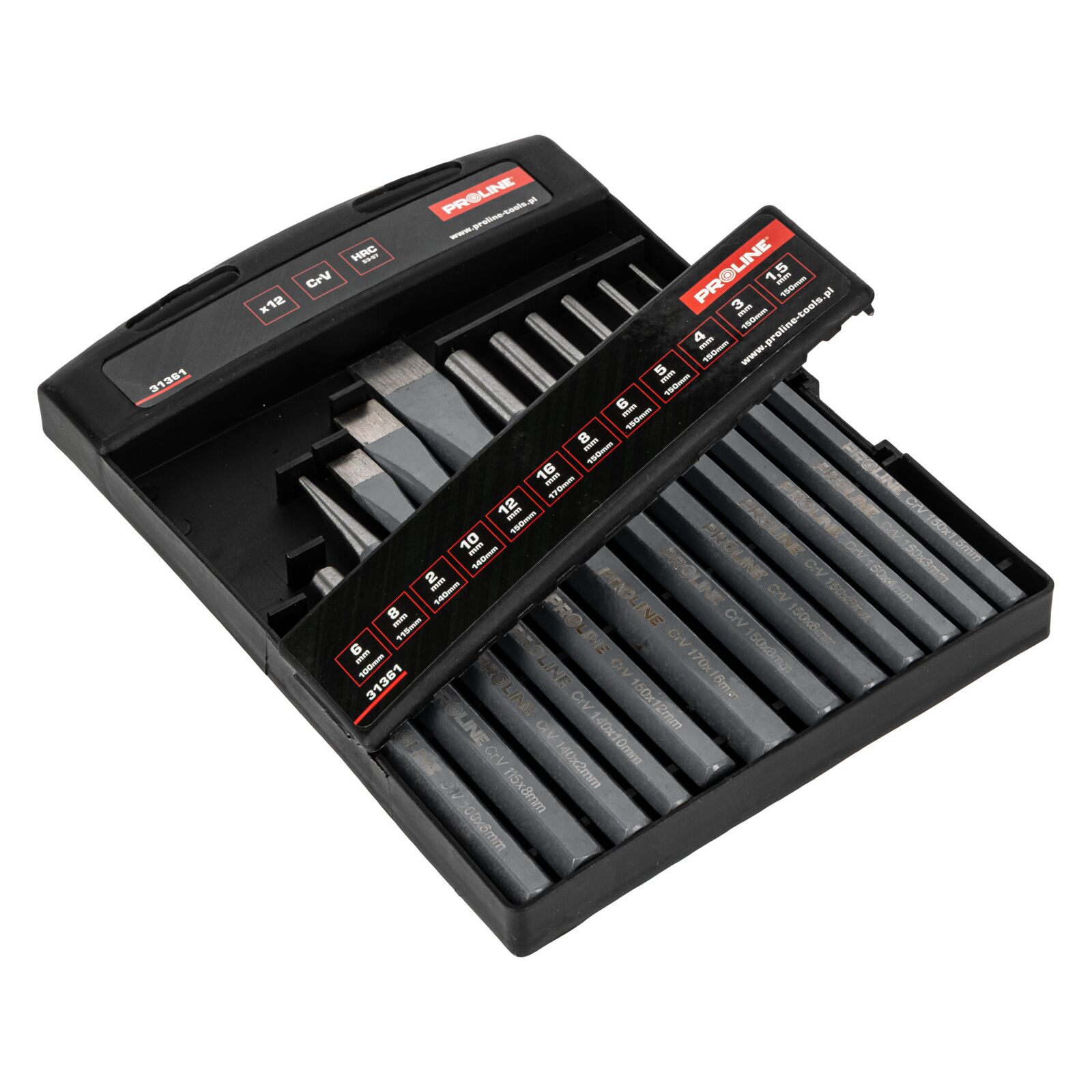 PROLINE TOOLS Slag- och Mejselsats 12 Delar, Proline - 3