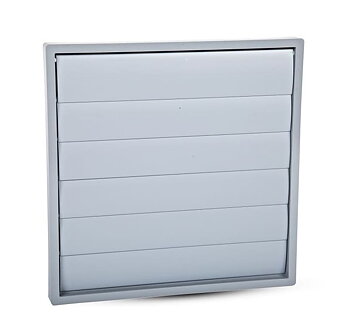 Harmann Ventilatoren Gravitationsjalusi Ventilation ABS-Plast 460x460mm Ø400mm UV-Beständig GSP 400, Harmann