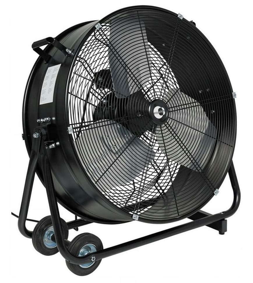 Övriga5 Kraftfull industrifläkt 60 cm (24) 330W, golvmodell med hjul, svart, Equation