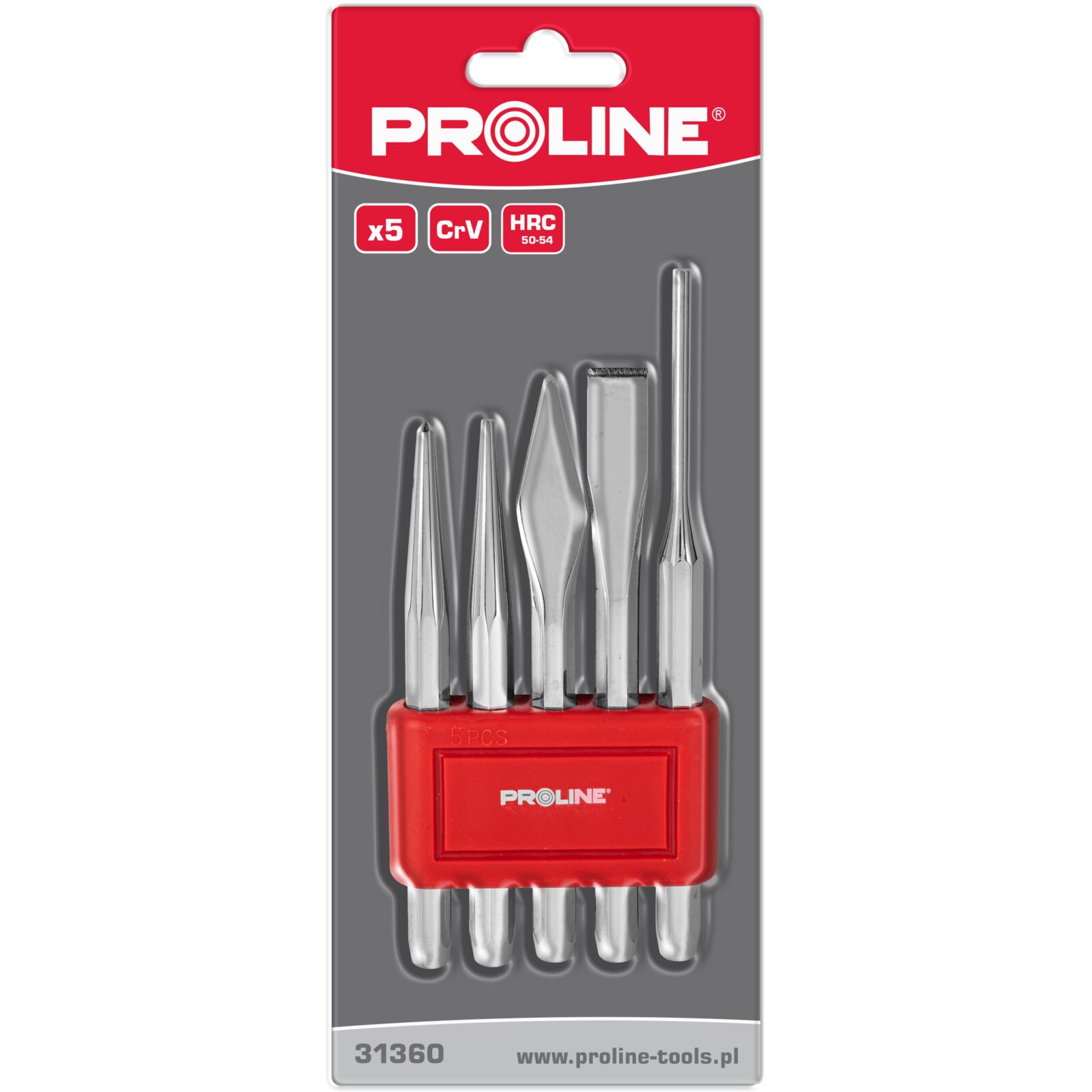 PROLINE TOOLS Slag- och Mejselsats 5 Delar, Proline - 2