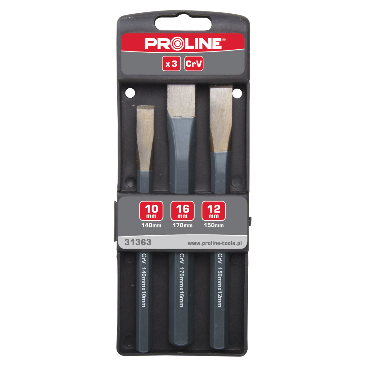 PROLINE TOOLS Kylmejselsats 3 Delar, Proline