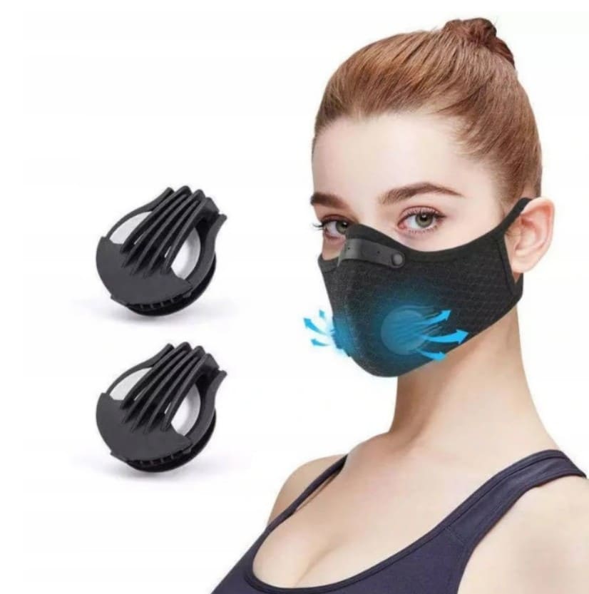 Övriga 3 Andningsskydd Sportmask Antismog Återanvändbar Neopren med 5 HEPA-filter, 2 Ventiler, Kardborreband - 3