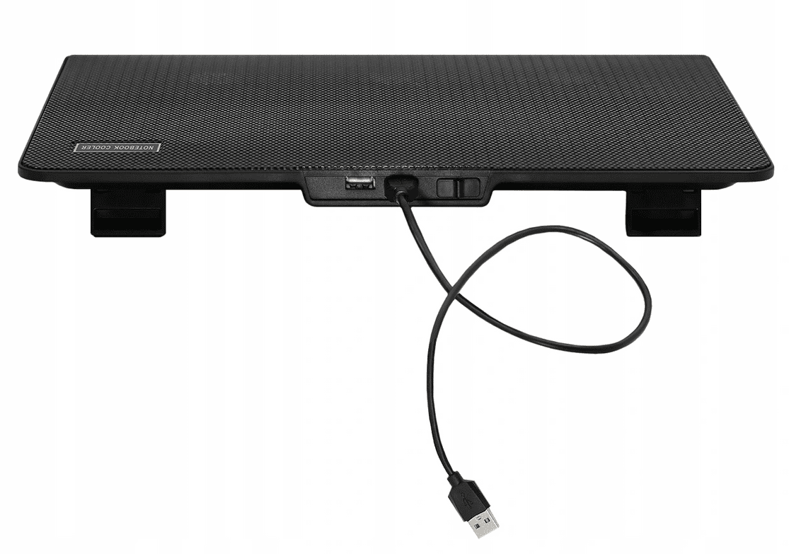 Laptop kylning, underlag med 5 kylfläktar, LED, 3 hastigheter, drivs via USB - ISO Trade - 8