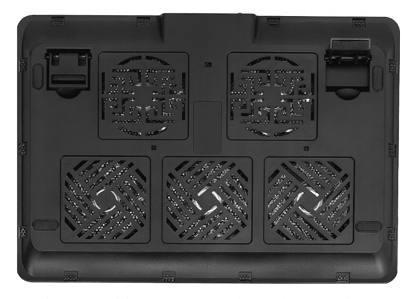 Laptop kylning, underlag med 5 kylfläktar, LED, 3 hastigheter, drivs via USB - ISO Trade - 6