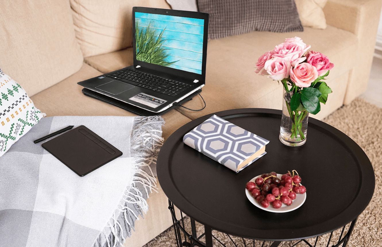 Laptop kylning, underlag med 5 kylfläktar, LED, 3 hastigheter, drivs via USB - ISO Trade - 10