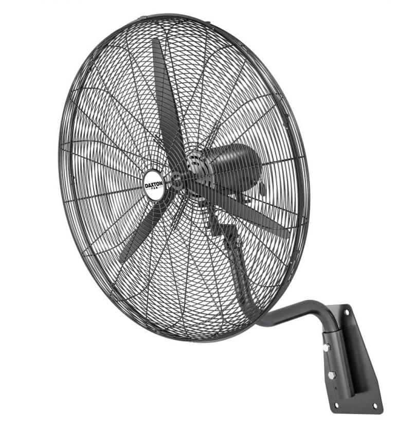 Kraftfull väggfläkt 70 cm 123W - industrifläkt för väggmontering, 10260 m3/h, Daxton