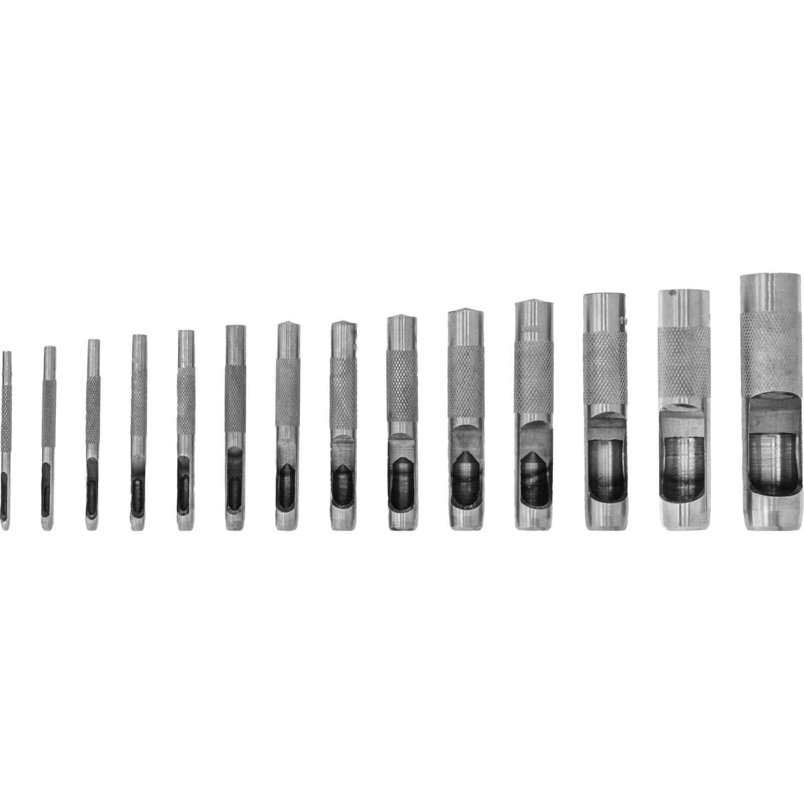 PROLINE TOOLS Stans, hålpipa för läder, sats 15st 2.0-22 mm HRC, Proline - 2