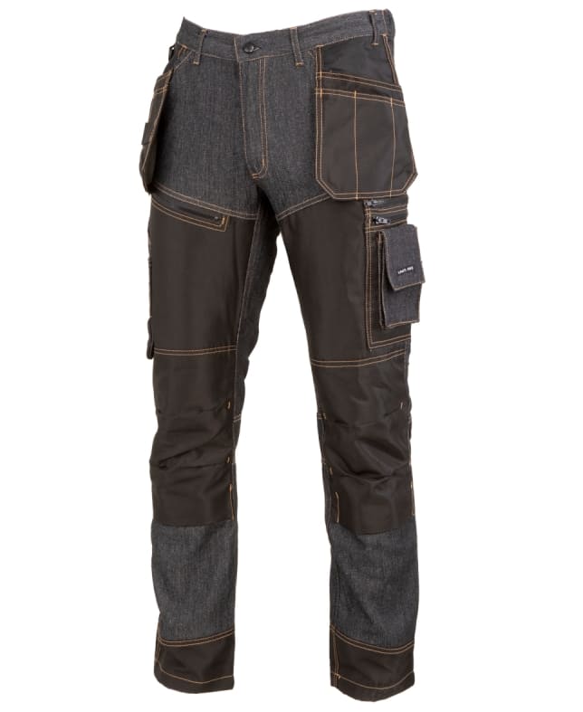 LahtiPro Arbetsbyxor Jeans, svarta förstärkta, CE, LAHTI (Storlek : M)