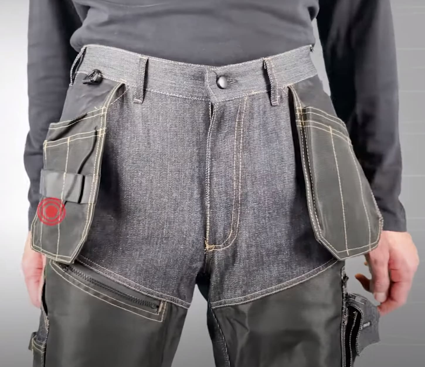 LahtiPro Arbetsbyxor Jeans, svarta förstärkta, CE, LAHTI (Storlek : M) - 2