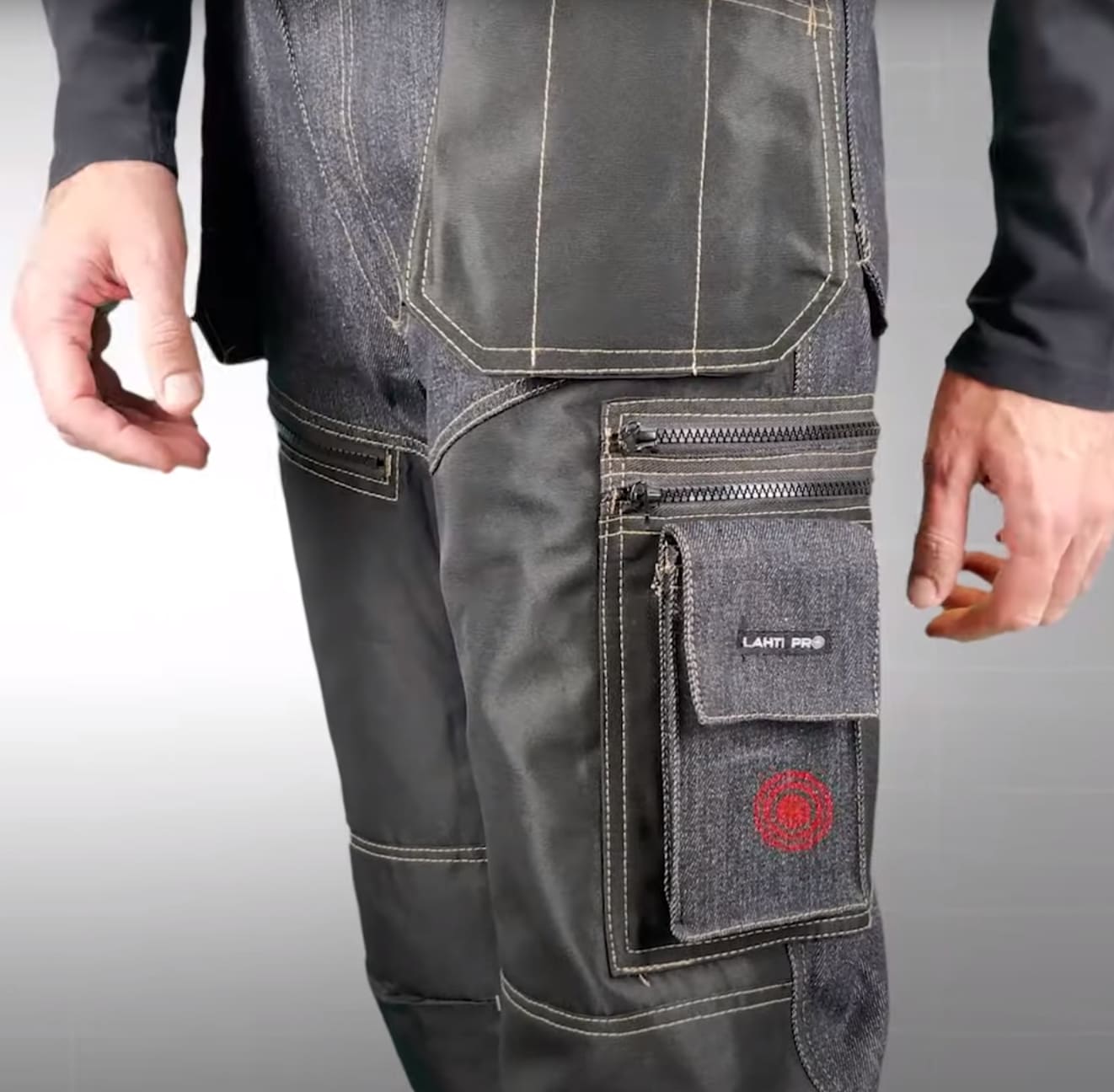 LahtiPro Arbetsbyxor Jeans, svarta förstärkta, CE, LAHTI (Storlek : M) - 10