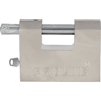 PROLINE TOOLS Rektangulärt hänglås 90 mm, Förstärkt Gjutjärn, Hård, Elektronisk Nyckel, Proline
