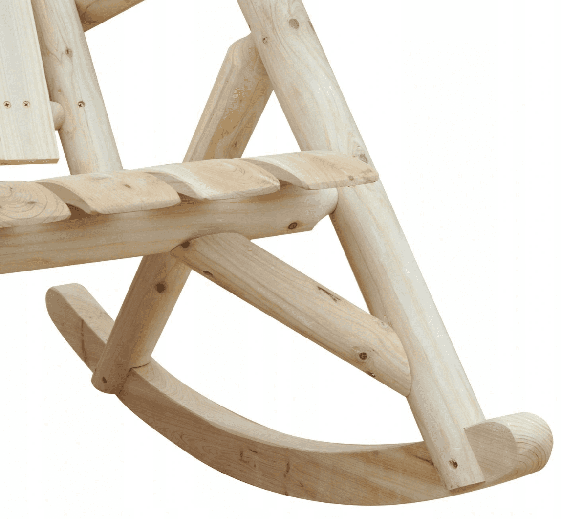 Gungstol trädgård för utomhus eller inomhusbruk 66 x 96 x 98 cm, högt ryggstöd, naturlig färg - 8