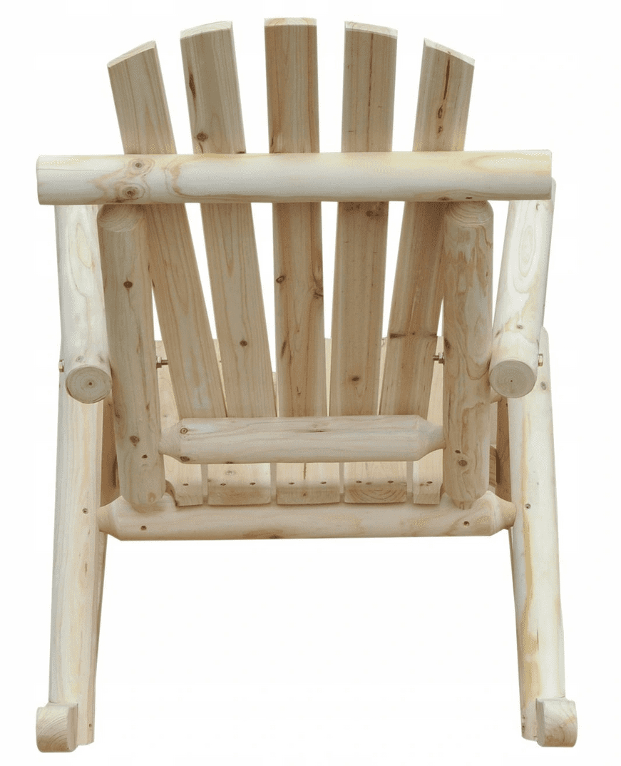 Gungstol trädgård för utomhus eller inomhusbruk 66 x 96 x 98 cm, högt ryggstöd, naturlig färg - 5