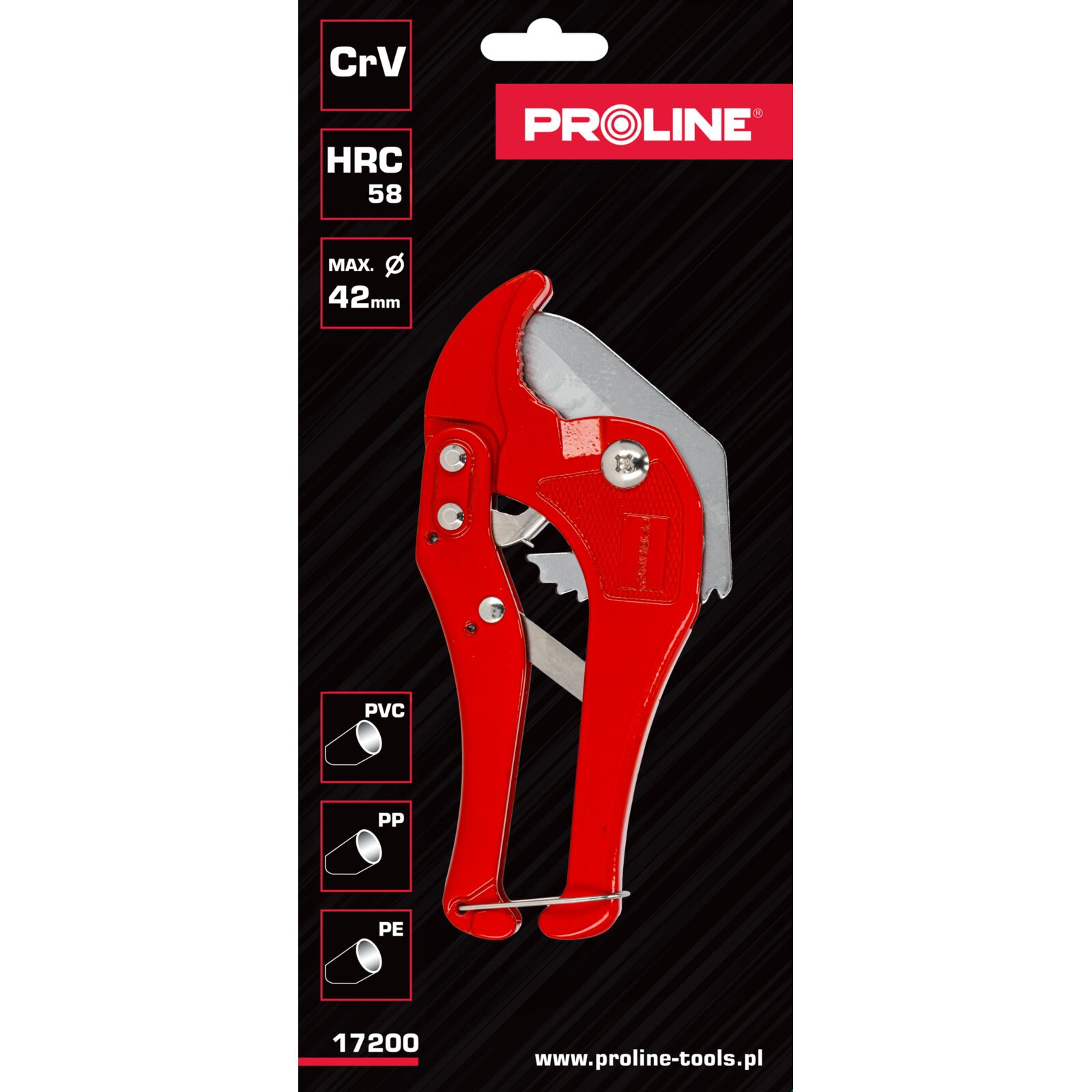 PROLINE TOOLS Röravskärare justerbar max. 42 mm för plaströr, Proline - 3