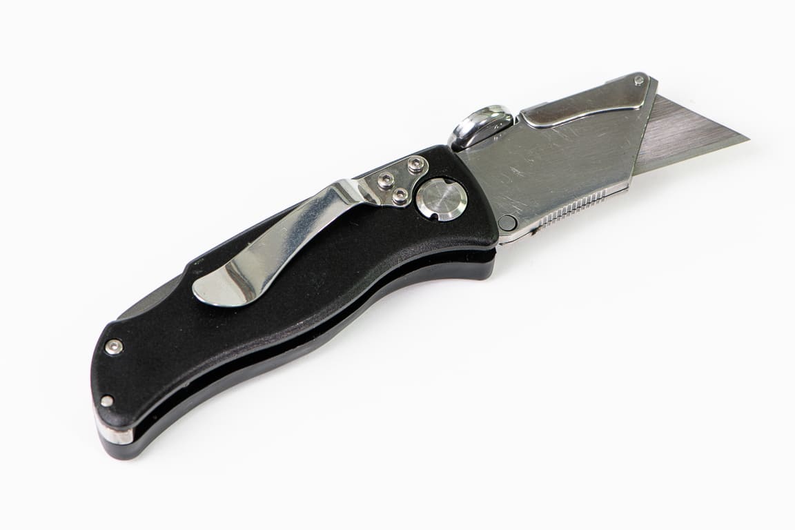 Fickkniv med utbytbara kniblad, hopfällbar, rosfritt, inkl. 5 knivblad, ROOKS - 5