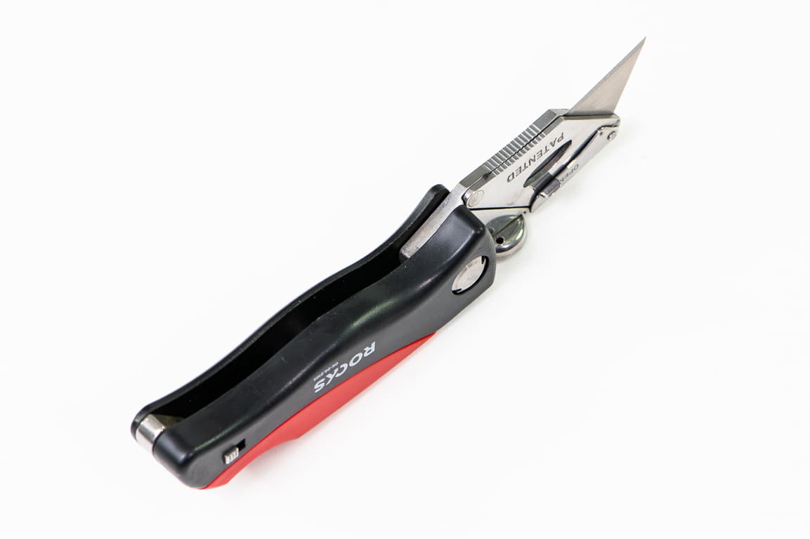 Fickkniv med utbytbara kniblad, hopfällbar, rosfritt, inkl. 5 knivblad, ROOKS - 2