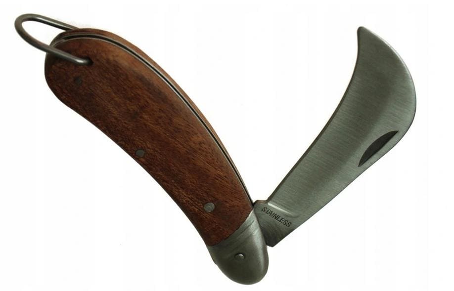 Svampkniv, montörskniv med trähandtag, 20 cm, hopfällbar - 3