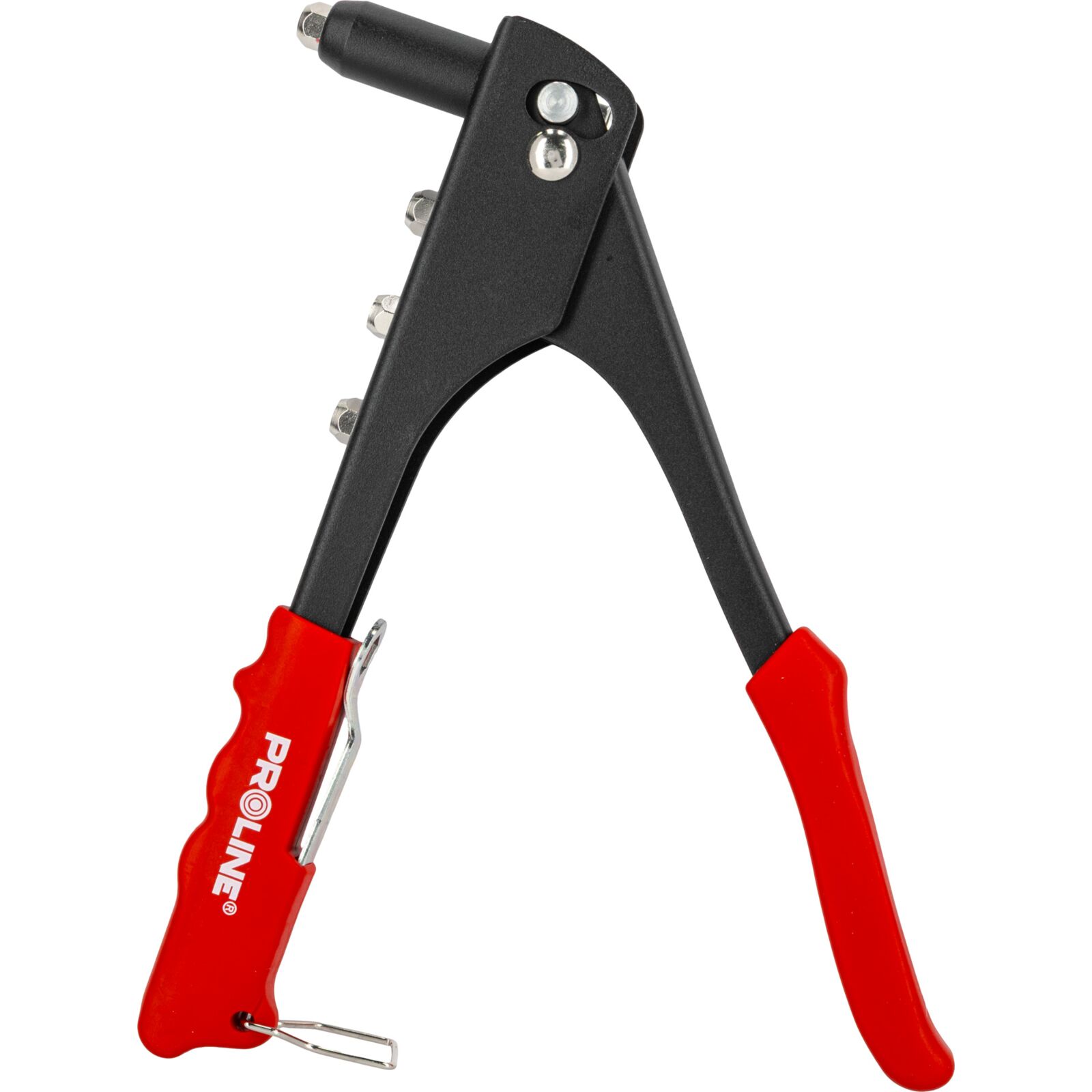 PROLINE TOOLS Blindnittång 2.4-4.8 mm, Standardstål, Svart Korpus, Röda Plasthandtag, Munstycken 2.4, 3.2, 4.0, 4.8 mm, Proline - 4