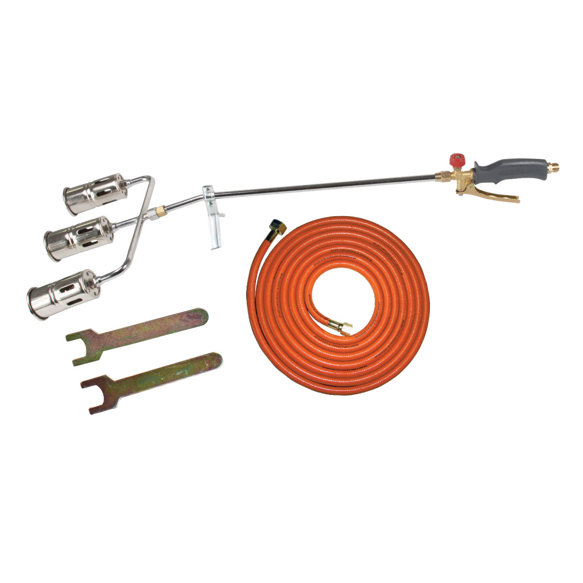 PROLINE TOOLS Lödbrännare med 50 mm trippel munstycke och 5m slang, Proline