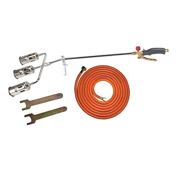 PROLINE TOOLS Lödbrännare med 50 mm trippel munstycke och 5m slang, Proline