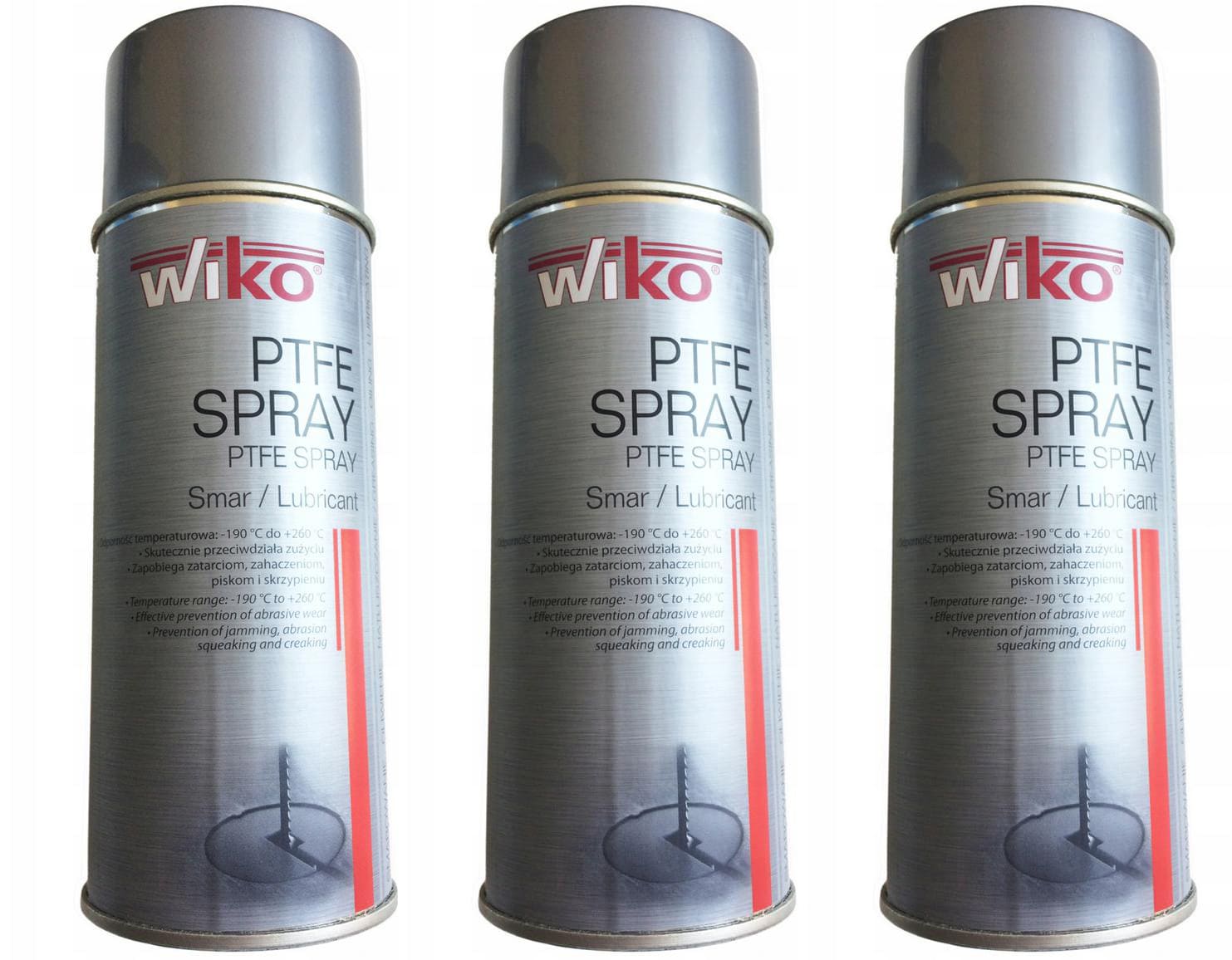 Universal smörjmedel 3st 400 ml P.T.F.E olja, transparent, Wiko