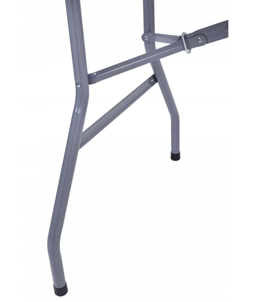 Campingbord 150 cm vit, hopfällbart bord, utställningsbord, trädgårdbord - 8