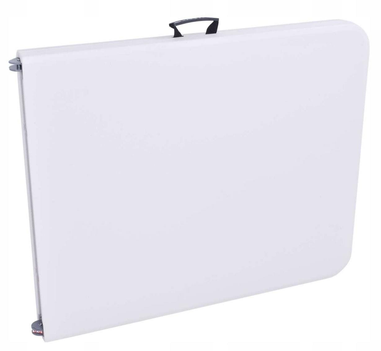 Campingbord 150 cm vit, hopfällbart bord, utställningsbord, trädgårdbord - 5
