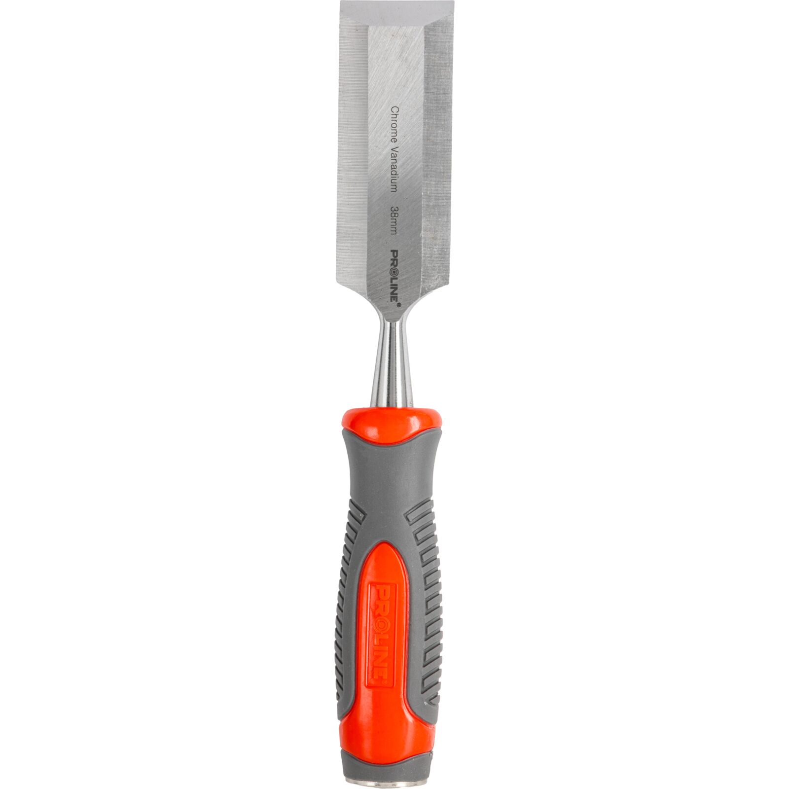 PROLINE TOOLS Stämjärn för trä 38 mm, Platt, Förstärkt, Chrome-Vanadium 60 HRC, Hantag av Kompositmaterial (TPR), Halkfri Yta, Proline - 5