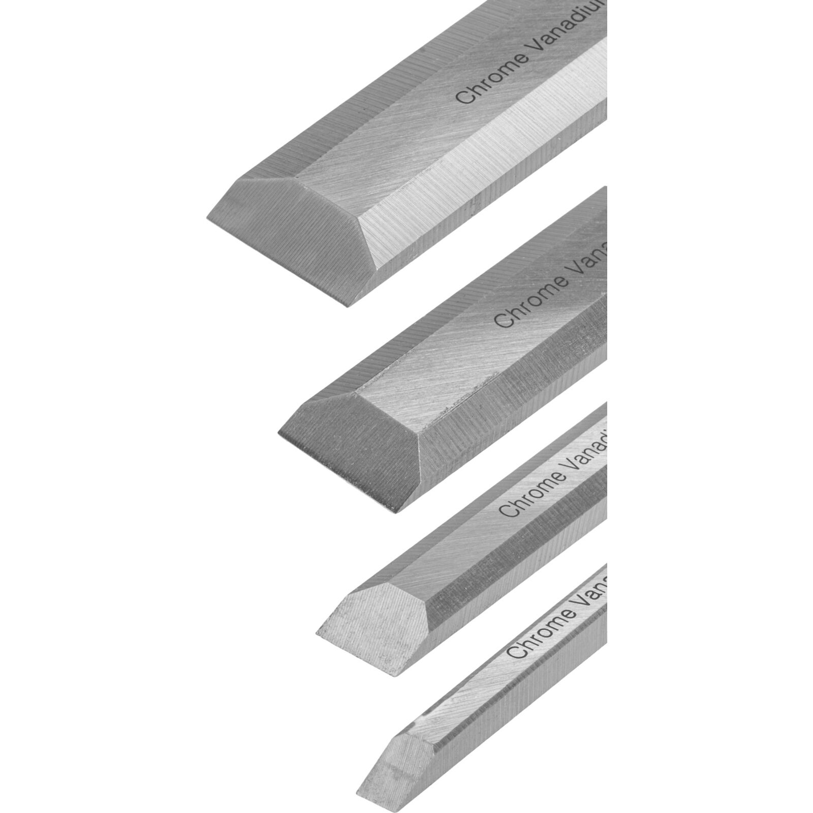 PROLINE TOOLS Stämjärnssats 4st, Platt, Förstärkt, Chrome-Vanadium 60 HRC, Hantag av Kompositmaterial (TPR), Halkfri Yta, 6 mm, 12 mm, 20 mm, 25 mm, Proline - 2