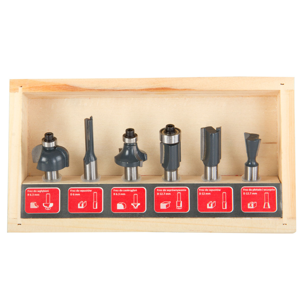 PROLINE TOOLS Frässats 6 delar, Proline