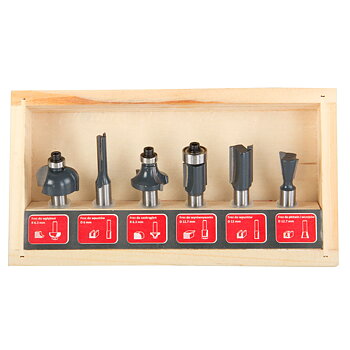 PROLINE TOOLS Frässats 6 delar, Proline