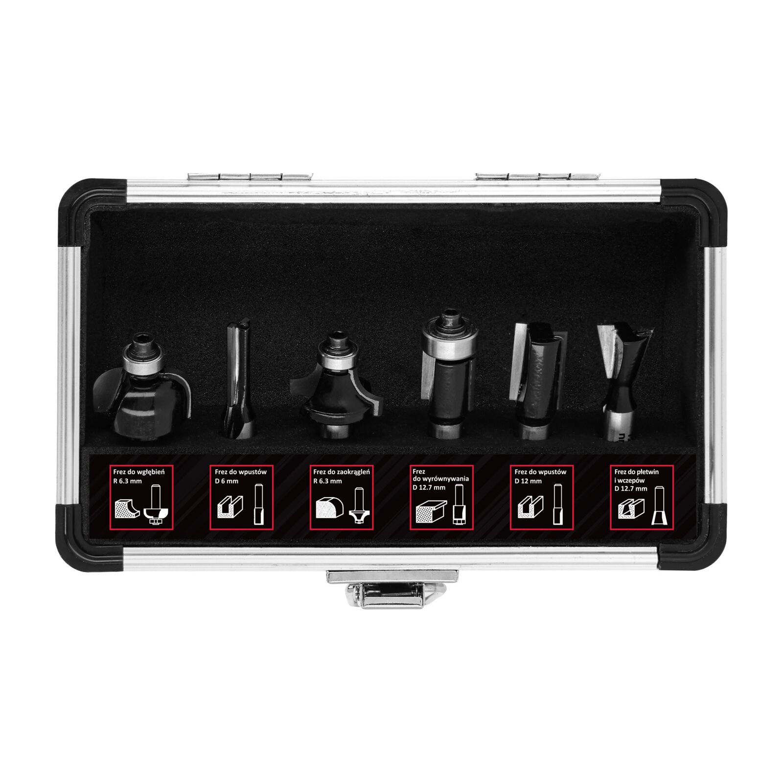 PROLINE TOOLS Frässats 6 delar, Proline - 5