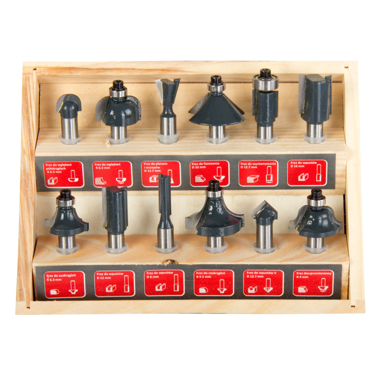 PROLINE TOOLS Frässats 12 Delar, Proline