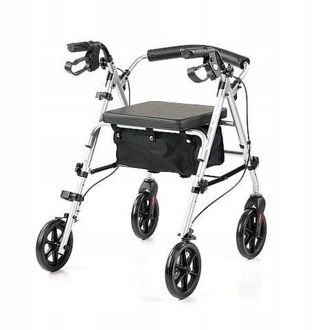 Övriga 3 Rollator lättvikt, sits, väska, max 120 kg, inom- och utomhusbruk, silver, Homcom - 6