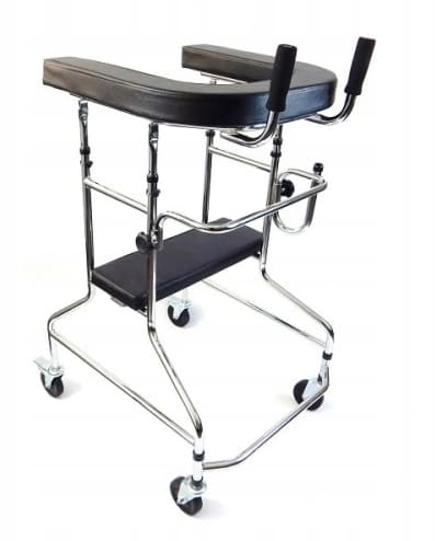 Gåstativ, rollator med sits, max 100 kg, för rehabilitering och äldre, Timago - 2